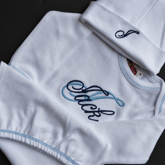 Monogrammed Layette Set Monogrammed Layette Set