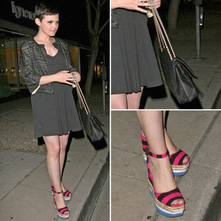 Ginnifer Goodwin Striped Espadrilles