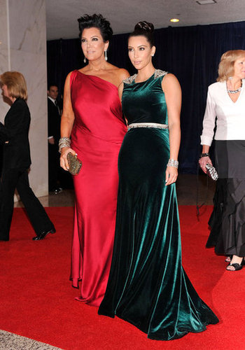Kim Kardashian and Kris Jenner posed together on the red carpet.
Kim Kardashian and Kris Jenner posed together on the red carpet.