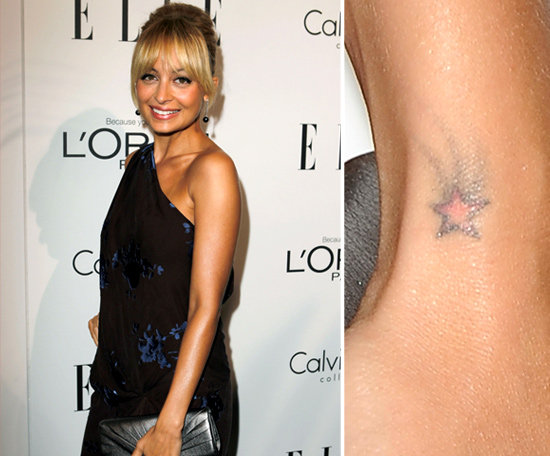 Nicole Richie has a tiny shooting star tattooed on the outside of her left wrist.
Nicole Richie has a tiny shooting star tattooed on the outside of her left wrist.