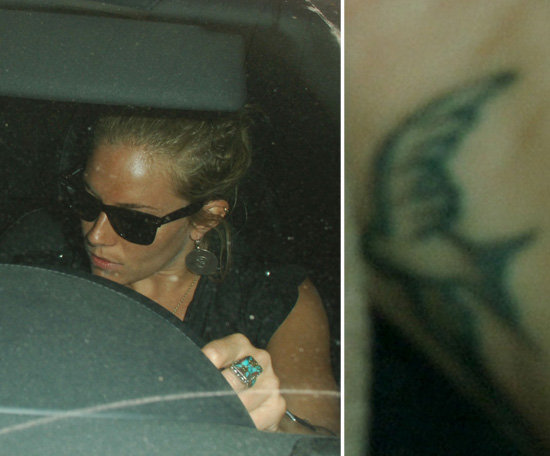 Sienna Miller got a tattoo of a swallow on her wrist with then boyfriend Jamie Burke in 2007. Later, her ex Rhys Ifans got one to match.
Sienna Miller got a tattoo of a swallow on her wrist with then boyfriend Jamie Burke in 2007. Later, her ex Rhys Ifans got one to match.