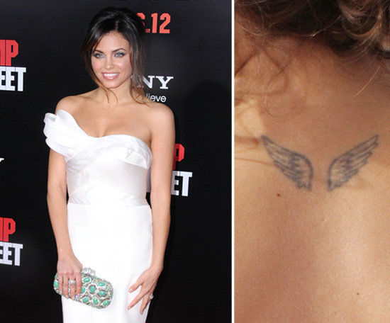 Jenna Dewan has a pair of wings tattooed on her upper back.
Jenna Dewan has a pair of wings tattooed on her upper back.