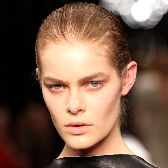 The finished beauty look on the runway. The finished beauty look on the runway.