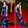 Pictures of Bee Shaffer in Blue Erdem Dress on the Red Carpet at the 2012 Met Costume Institue Gala