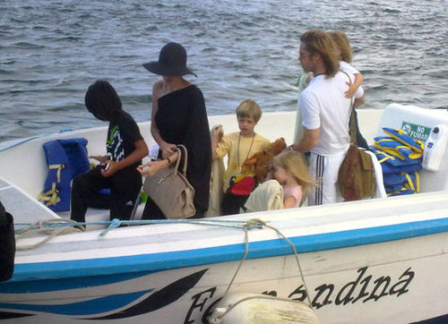 Brad Pitt and Angelina Jolie visited the Galapagos Islands with all six kids in April 2012 following the exciting news of their engagement.
Brad Pitt and Angelina Jolie visited the Galapagos Islands with all six kids in April 2012 following the exciting news of their engagement.