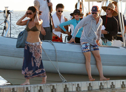 Matt Bomer and Olivia Munn hopped off a small sailing vessel after filming Magic Mike along the coast of Miami in October 2011.
Matt Bomer and Olivia Munn hopped off a small sailing vessel after filming Magic Mike along the coast of Miami in October 2011.