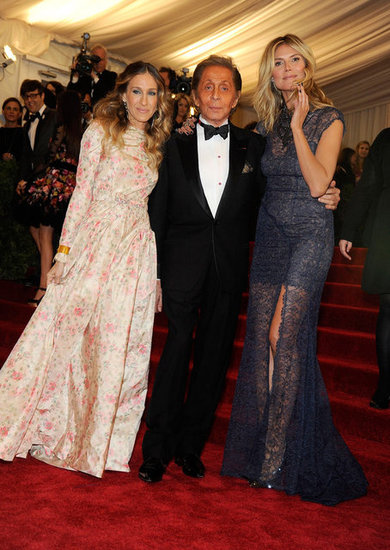 Sarah Jessica Parker, Valentino Garavani, and Heidi Klum