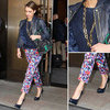 Get The Look Jessica Alba Wears Navy In NYC