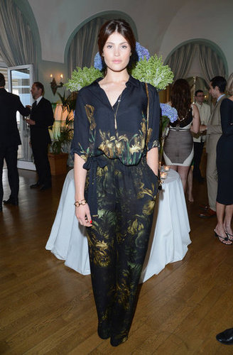 Gemma Arterton chose a printed jumpsuit for Gucci and Vanity Fair's party.
Gemma Arterton chose a printed jumpsuit for Gucci and Vanity Fair's party.