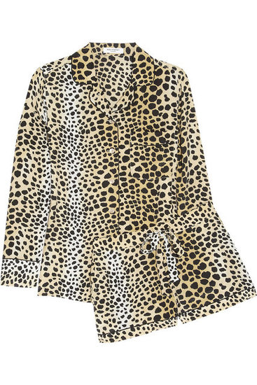Equipment Leopard-Print Washed-Silk Pajamas ($455)