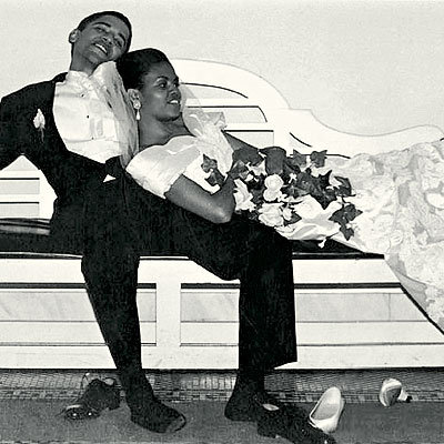 Barack and Michelle Obama Unwind