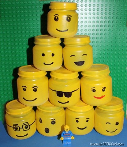 Upcycle Your Baby Food Jars Into Lego Storage Jars Upcycle Your Baby Food Jars Into Lego Storage Jars