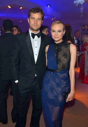 A glimpse of Diane's dapper date (boyfriend Joshua Jackson) and a closer look at her lace Jason Wu gown.
A glimpse of Diane's dapper date (boyfriend Joshua Jackson) and a closer look at her lace Jason Wu gown.