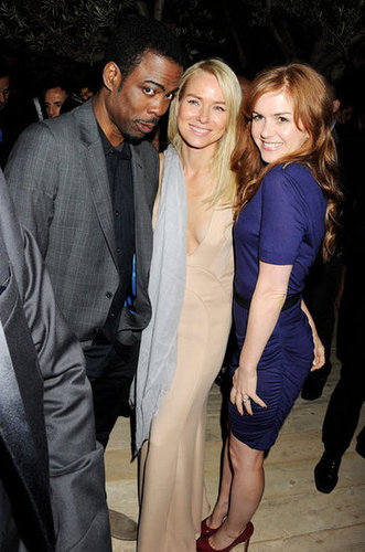 A dashing trio — Chris Rock, Naomi Watts, and Isla Fisher pose, all in Calvin Klein, at the designer's Women in Film party.
A dashing trio — Chris Rock, Naomi Watts, and Isla Fisher pose, all in Calvin Klein, at the designer's Women in Film party.