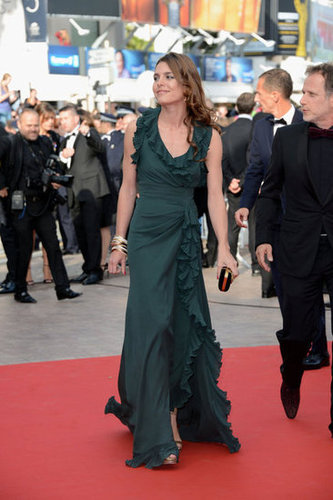 Charlotte Casiraghi walked the Madagascar 3 red carpet in a dark green Gucci number, complete with a ruffled neckline and hem.
Charlotte Casiraghi walked the Madagascar 3 red carpet in a dark green Gucci number, complete with a ruffled neckline and hem.