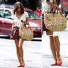 Olivia Palermo Printed Shorts in NYC Pictures
