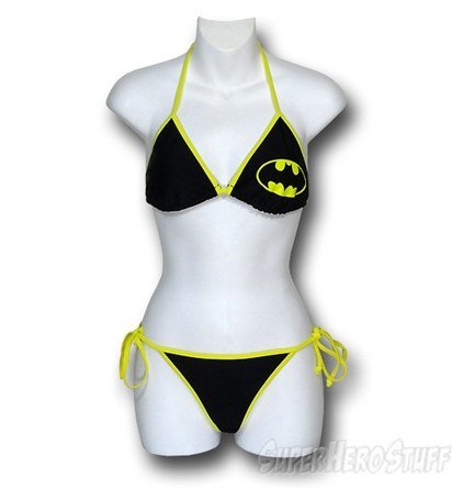 Was that the Bat Signal in the sky? Time for the Batman String Bikini Swimsuit Set ($43).
Was that the Bat Signal in the sky? Time for the Batman String Bikini Swimsuit Set ($43).