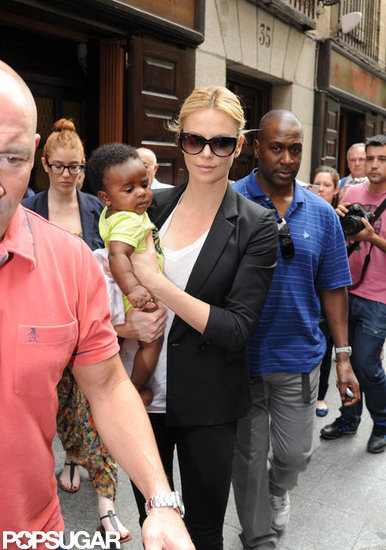 Charlize Theron and Baby Jackson Say Hola to Spain Charlize Theron and Baby Jackson Say Hola to Spain