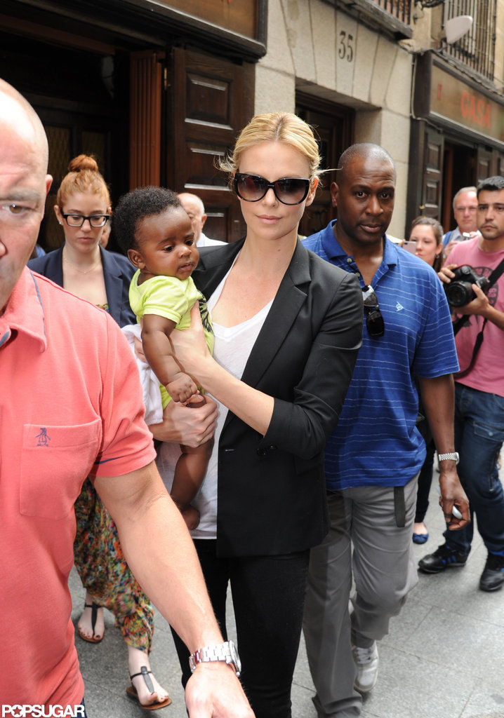 Charlize Theron and Baby Jackson Say Hola to Spain Charlize Theron and Baby Jackson Say Hola to Spain