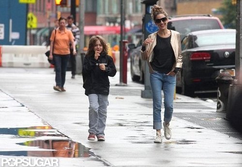 Sarah Jessica Parker and James Wilkie Broderick walked together in NYC's West Village.
Sarah Jessica Parker and James Wilkie Broderick walked together in NYC's West Village.