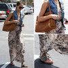 Jessica Alba Maxi Dress and Denim Vest May 22, 2012