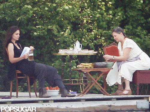 Katie Holmes was joined by actress Cherry Jones as they rehearsed a scene.
Katie Holmes was joined by actress Cherry Jones as they rehearsed a scene.