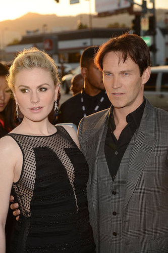 Stephen Moyer and Anna Paquin had their arms around each other as they arrived at the premiere in Hollywood.
Stephen Moyer and Anna Paquin had their arms around each other as they arrived at the premiere in Hollywood.