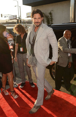 Joe Manganiello looked handsome as always in a suit and scarf.
Joe Manganiello looked handsome as always in a suit and scarf.