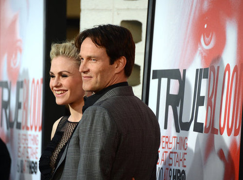 Stephen Moyer and Anna Paquin couldn't hold back their smiles as the soon-to-be parents posed together.
Stephen Moyer and Anna Paquin couldn't hold back their smiles as the soon-to-be parents posed together.