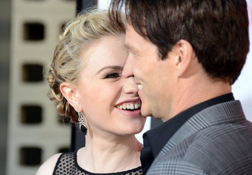 Anna Paquin smiled at Stephen Moyer at the premiere.
Anna Paquin smiled at Stephen Moyer at the premiere.