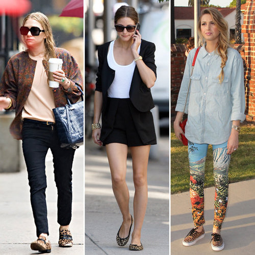 One Trend, Three Ways: Olivia Palermo, Whitney Port And Ashley Olsen Rock Leopard Flats