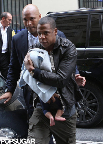 Jay-Z, Beyoncé, and Baby Blue Take Paris Together Jay-Z, Beyoncé, and Baby Blue Take Paris Together