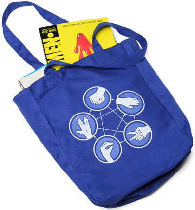Rock Paper Scissors Lizard Spock Tote ($10) Rock Paper Scissors Lizard Spock Tote ($10)