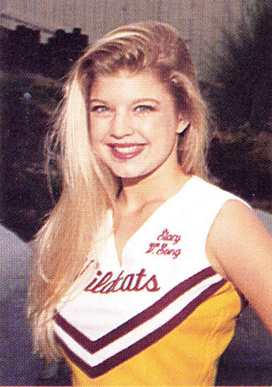 Fergie rocked a cheer uniform.
Fergie rocked a cheer uniform.