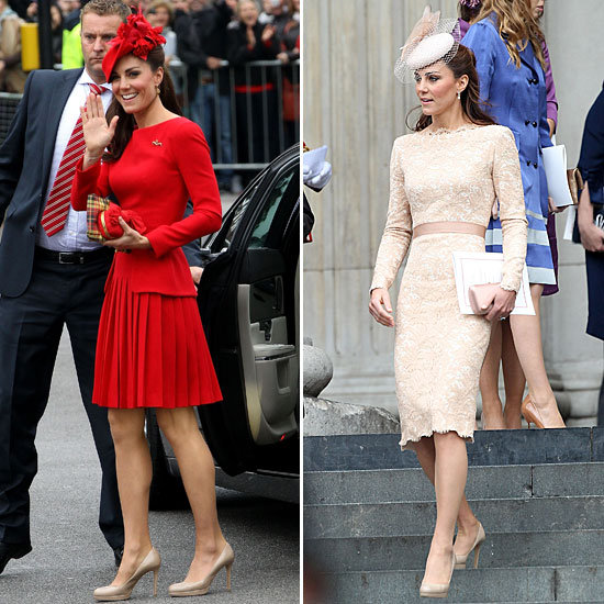 Kate Middleton Diamond Jubilee Red McQueen Dress Kate Middleton Diamond Jubilee Red McQueen Dress
