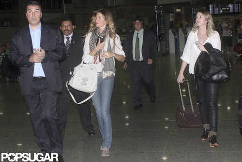 Gisele Bundchen fueled rumors that she's pregnant.
Gisele Bundchen fueled rumors that she's pregnant.