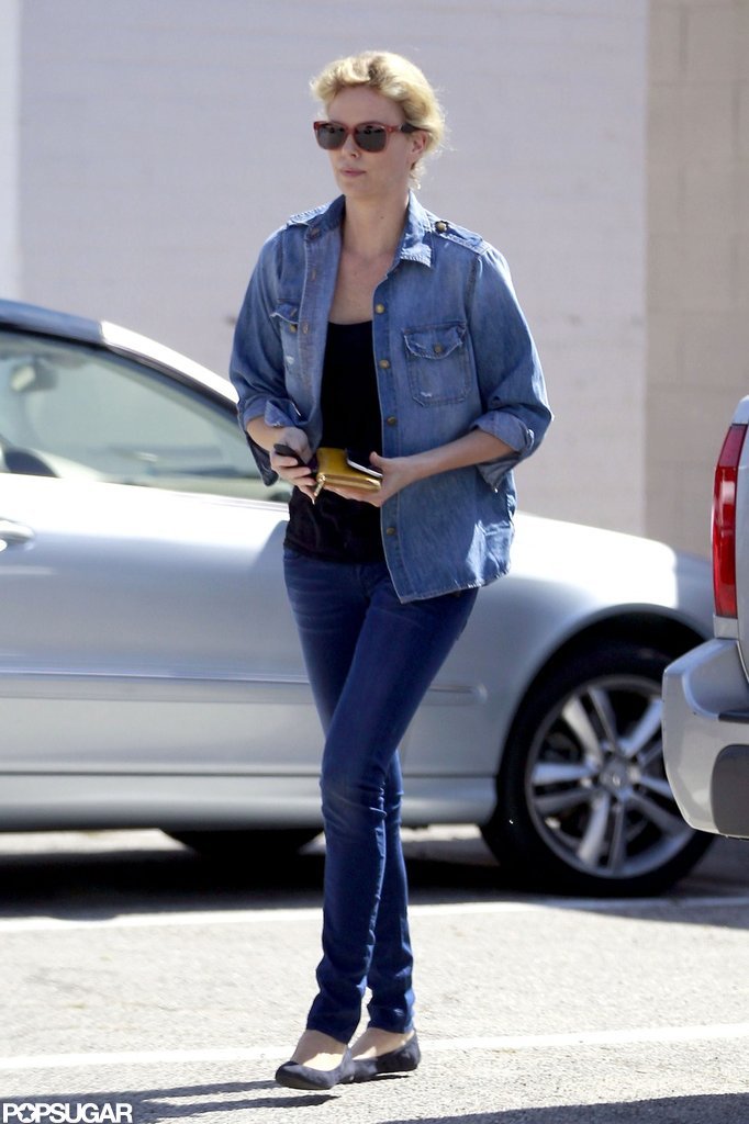 Charlize Theron headed to the salon.
Charlize Theron headed to the salon.