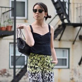 Ombre Floral Pants Street Style