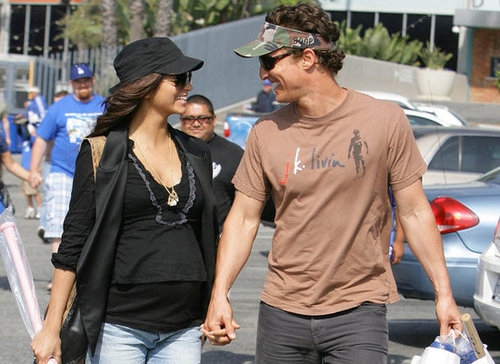 Matthew McConaughey and pregnant Camila Alves showed their happy sides while out in LA in May 2008.
Matthew McConaughey and pregnant Camila Alves showed their happy sides while out in LA in May 2008.