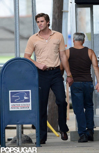 Liam Hemsworth arrived on the set of his next film, Empire State.
Liam Hemsworth arrived on the set of his next film, Empire State.