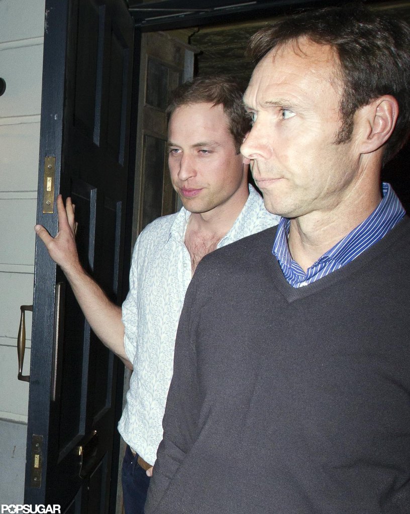 Prince William was seen leaving the club in a button up shirt. Prince William was seen leaving the club in a button up shirt.