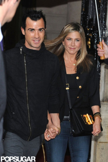 Jennifer Aniston and Justin Theroux stepped out in Paris for a dinner date.
Jennifer Aniston and Justin Theroux stepped out in Paris for a dinner date.