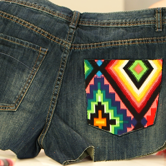 DIY: Give Your Jean Shorts a Tribal Update!