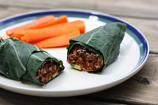 Bean Burger Collard Wrap Bean Burger Collard Wrap
