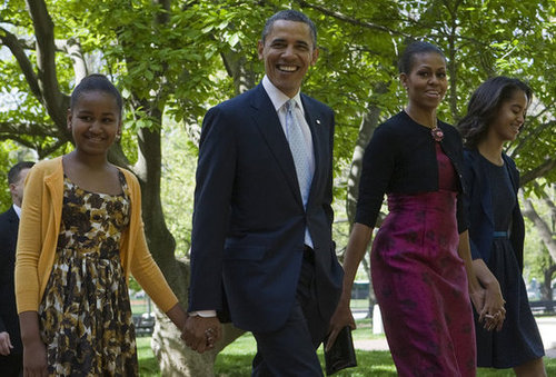 In Obama's remarks on No Child Left Behind, he talked about being a responsible parent:
"Malia and Sasha would often rather be watching American Idol or SpongeBob, but Michelle and I know that our first job, our first responsibility, is instilling a sense of learning, a sense of a love of learning in our kids. And so there are no shortcuts there; we have to do that job. And we can't just blame teachers and schools if we're not instilling that commitment, that dedication to learning, in our kids."
In Obama's remarks on No Child Left Behind, he talked about being a responsible parent:
"Malia and Sasha would often rather be watching American Idol or SpongeBob, but Michelle and I know that our first job, our first responsibility, is instilling a sense of learning, a sense of a love of learning in our kids. And so there are no shortcuts there; we have to do that job. And we can't just blame teachers and schools if we're not instilling that commitment, that dedication to learning, in our kids."