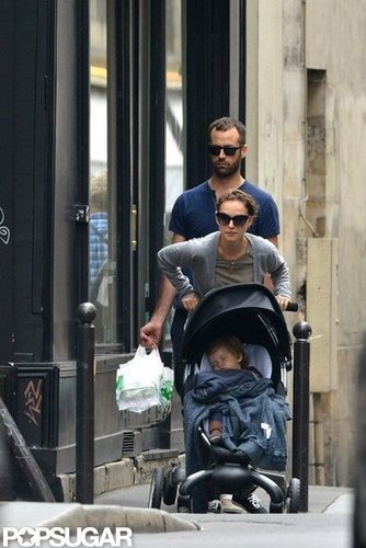 Natalie Portman pushed her son, Aleph, in Paris.
Natalie Portman pushed her son, Aleph, in Paris.
