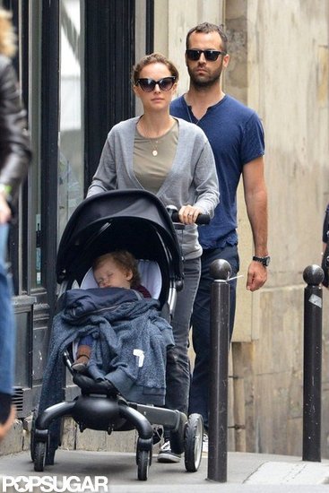 Natalie Portman and her husband, Benjamin Millepied, took Aleph out in Paris. Natalie Portman and her husband, Benjamin Millepied, took Aleph out in Paris.