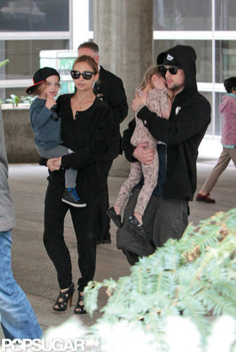 Nicole Richie, Joel Madden, Harlow Madden, and Sparrow Madden made their way through LAX in June 2012.
Nicole Richie, Joel Madden, Harlow Madden, and Sparrow Madden made their way through LAX in June 2012.