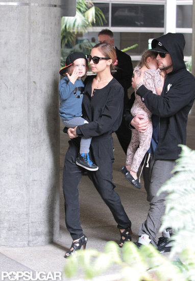 Nicole Richie, Joel Madden, Harlow Madden, and Sparrow Madden made their way through LAX.
Nicole Richie, Joel Madden, Harlow Madden, and Sparrow Madden made their way through LAX.