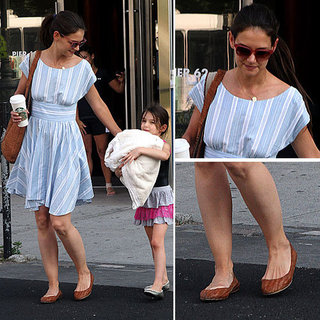 Katie Holmes Striped Dress